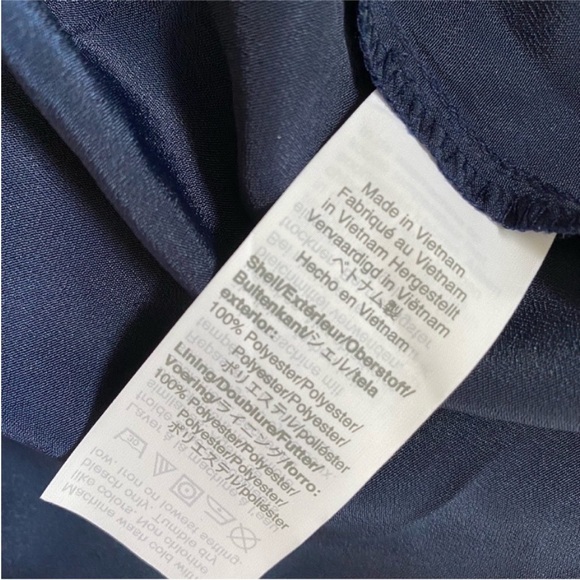 J. Crew Sleeveless Summer Dress Magenta Navy Blue smocked-neck midi dress size 6 - Picture 16 of 16